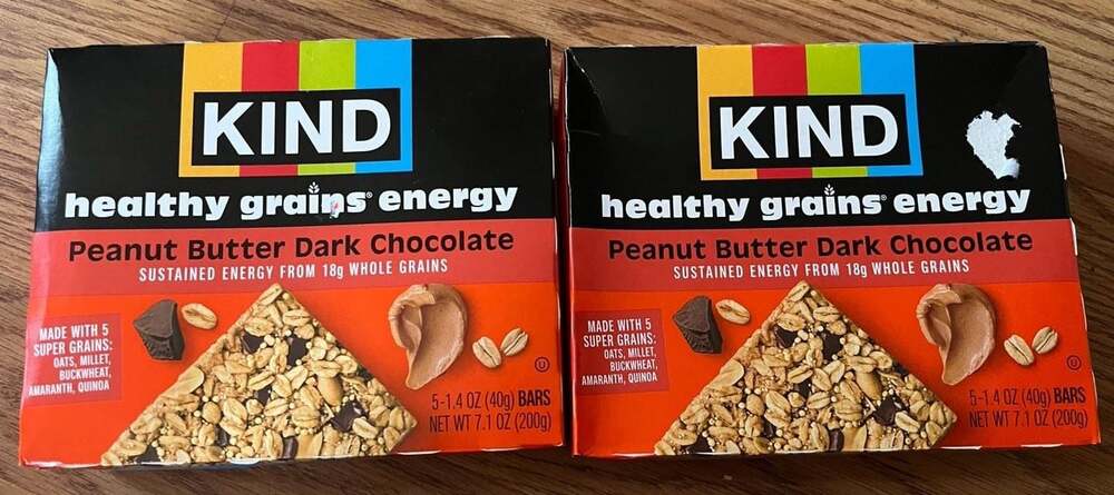 KIND Healthy Grains Energy Peanut Butter Dark Chocolate Bars, 5 Count (2 Boxes)